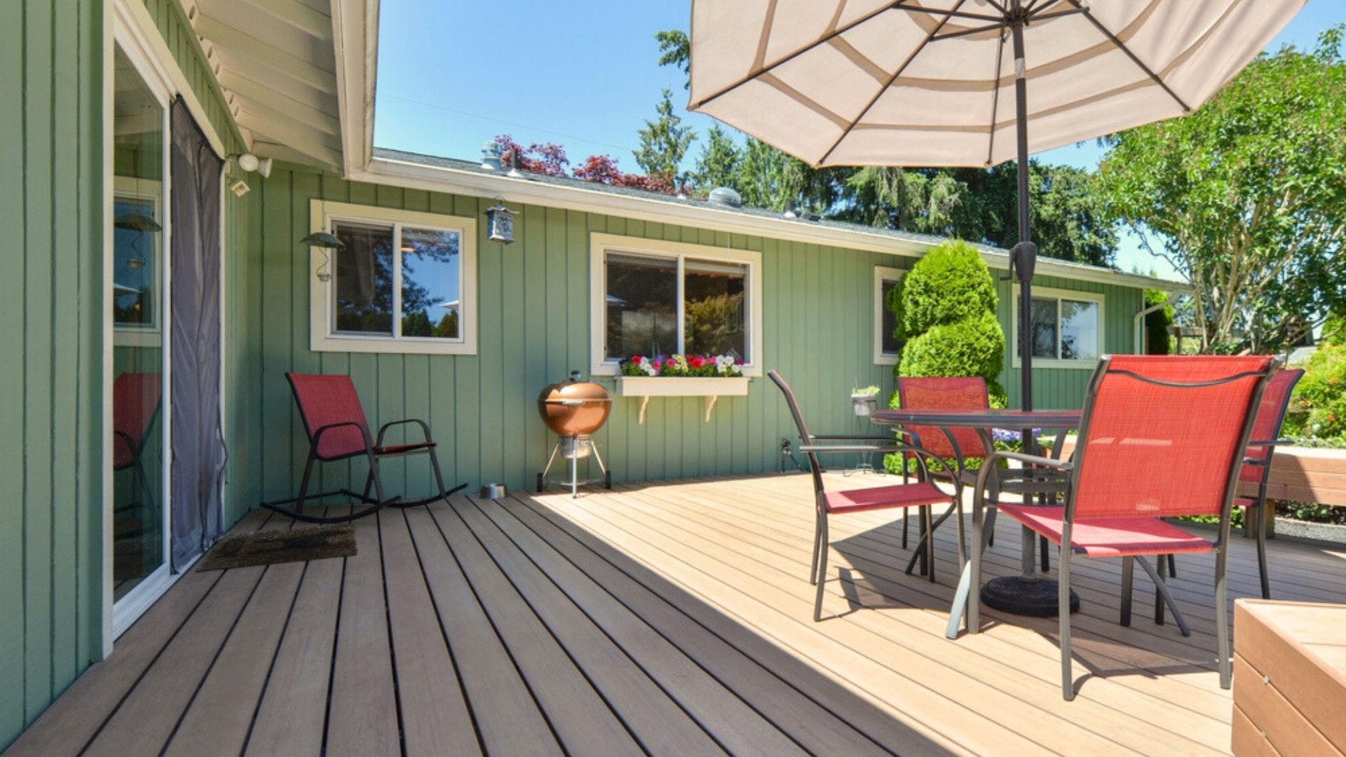 house deck with furniture