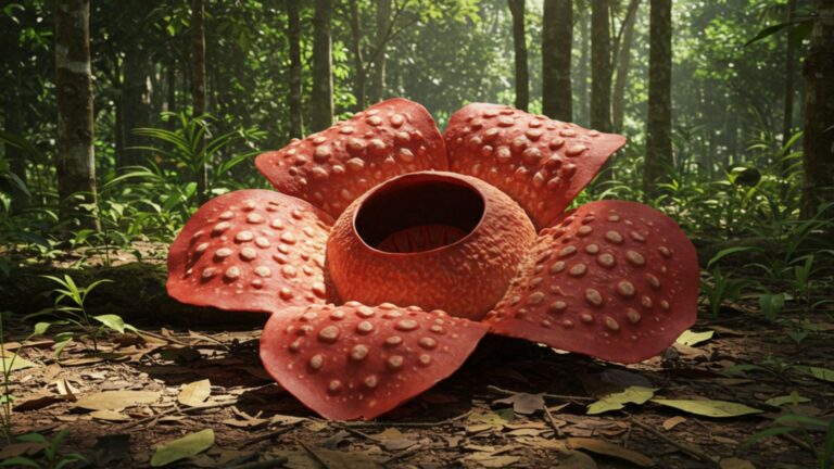 corpse flower in the woods