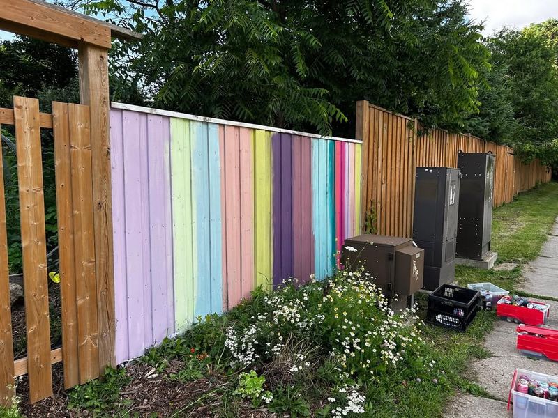 Colorful Painted Fences