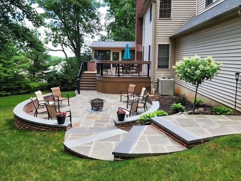 Deck with Stone Accents