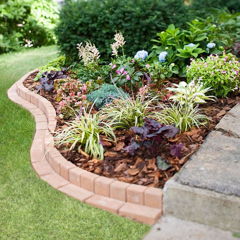 Use brick or stone edging