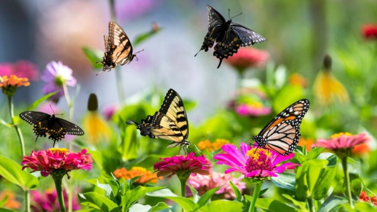 butterflies in garden