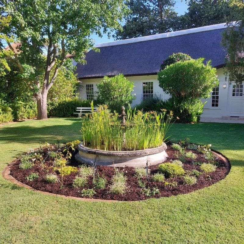 Circular Pathway Flower Bed