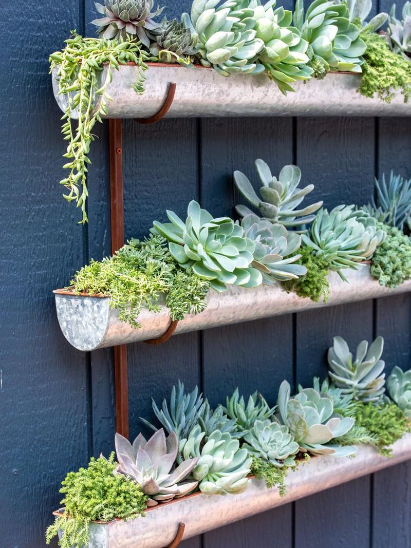 Vertical succulent garden