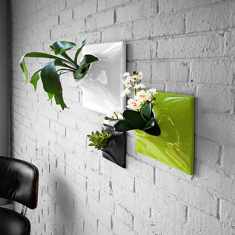 Ceramic wall planters