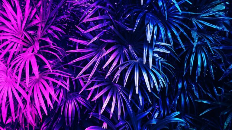 Tropical Leaf Forest Glow in the Dark Background