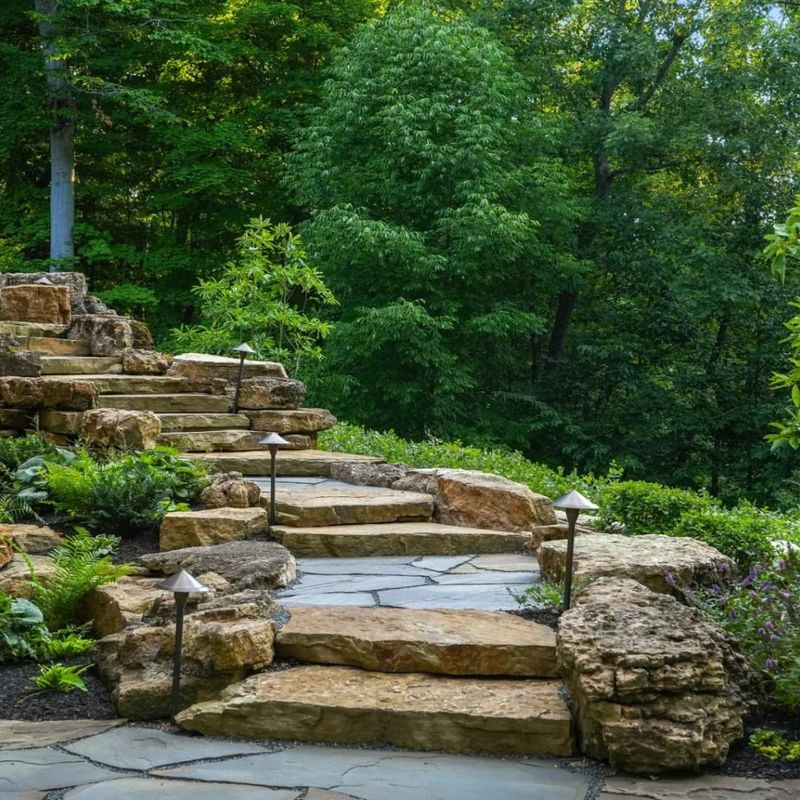 Rustic Stone Steps