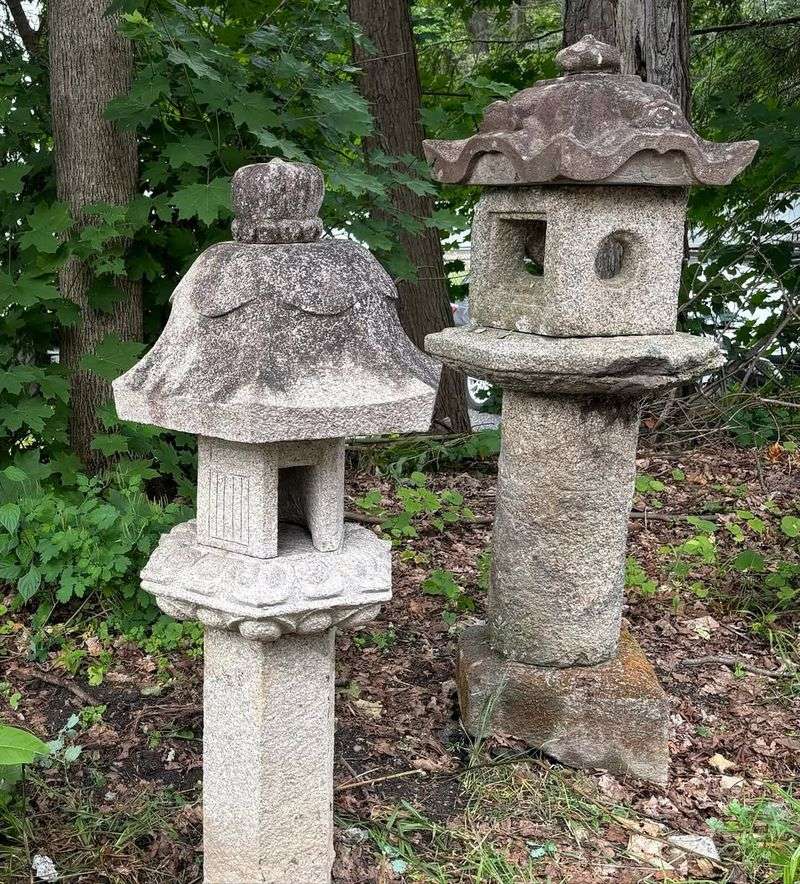 Graceful Stone Lanterns