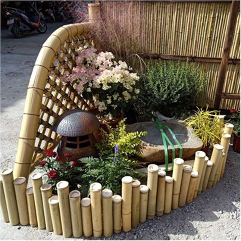 Use bamboo fencing for a natural look