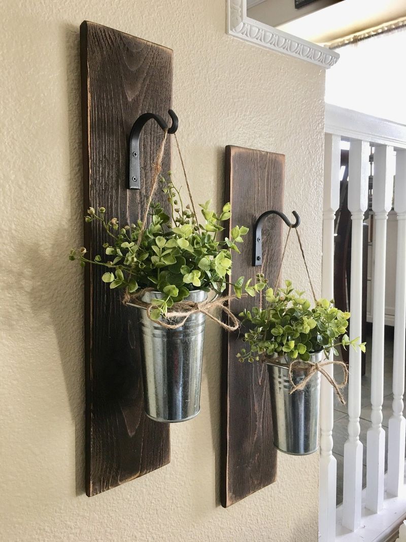 Rustic Log Planters