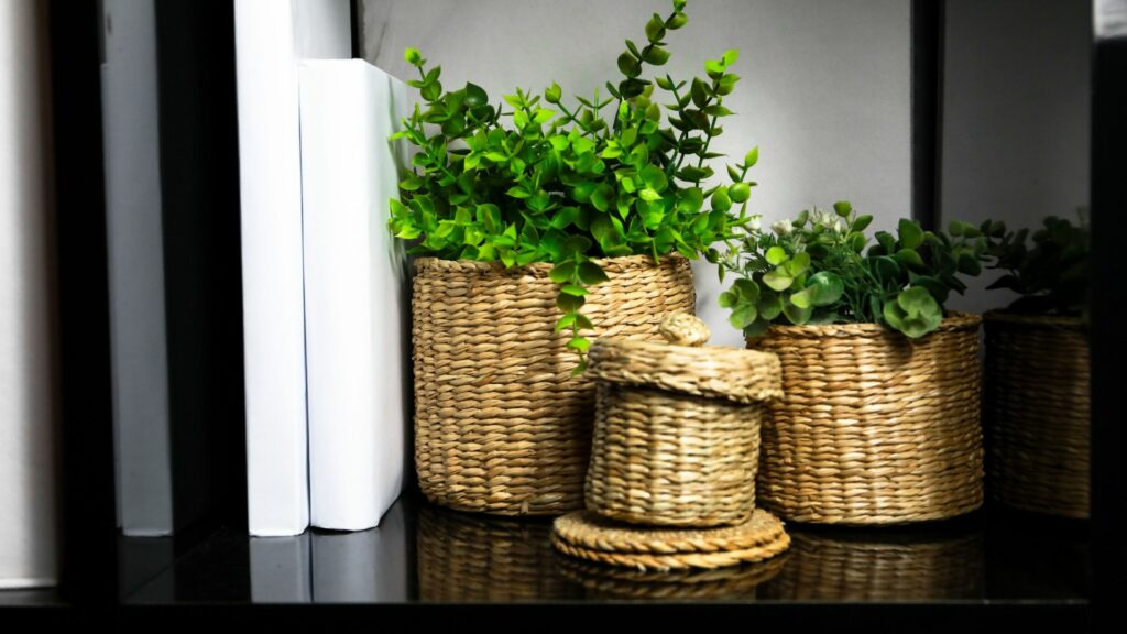 Wicker Baskets as Planters