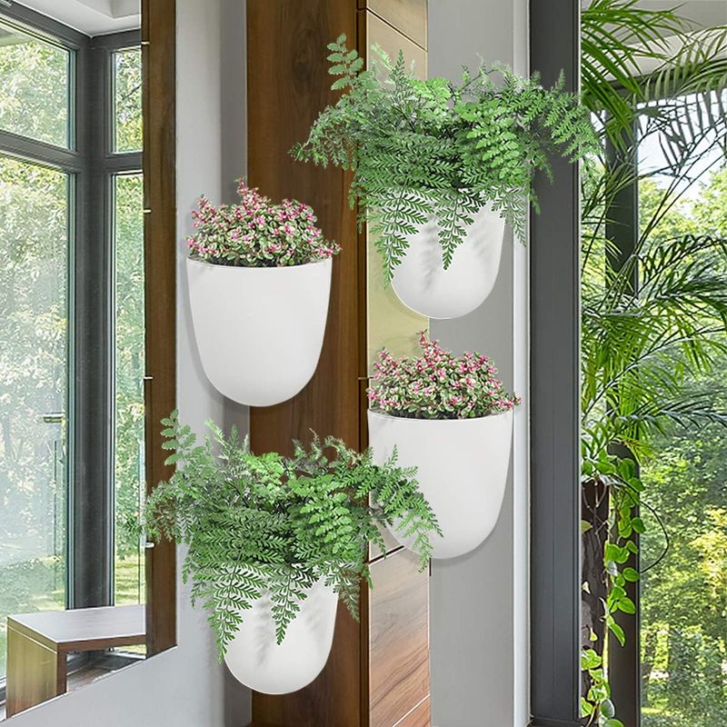 Wall-mounted plant pots