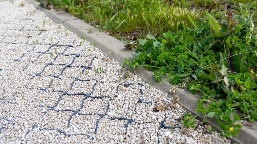 gravel retention grids