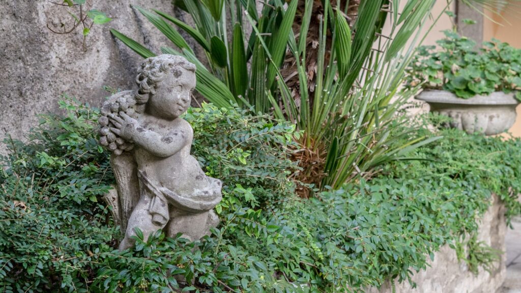 sculpture in a garden