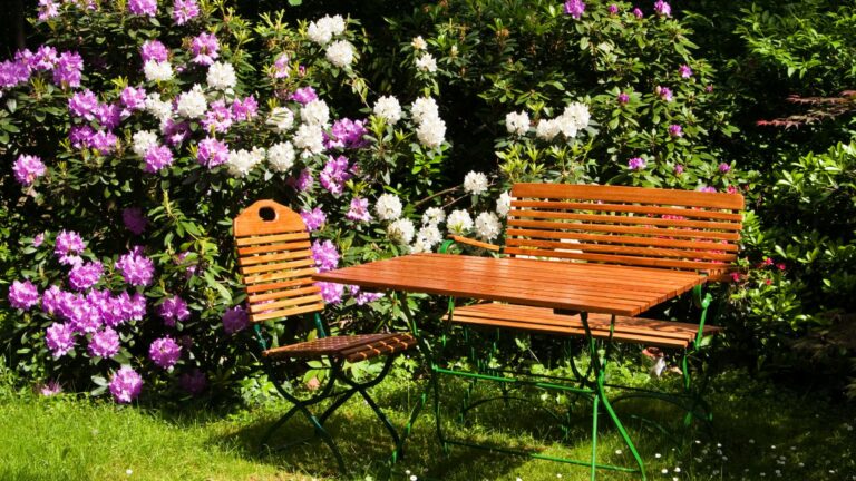 rustic garden seating
