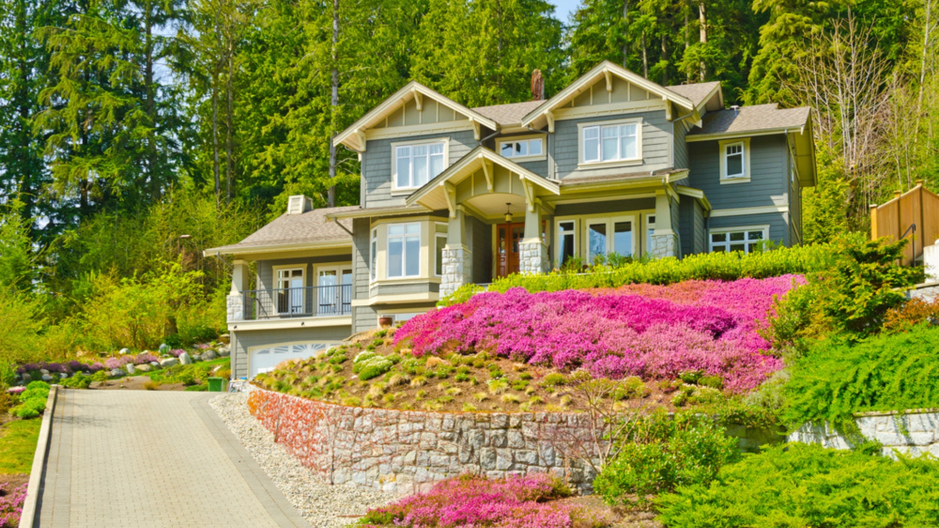 luxury house on a rocky slope