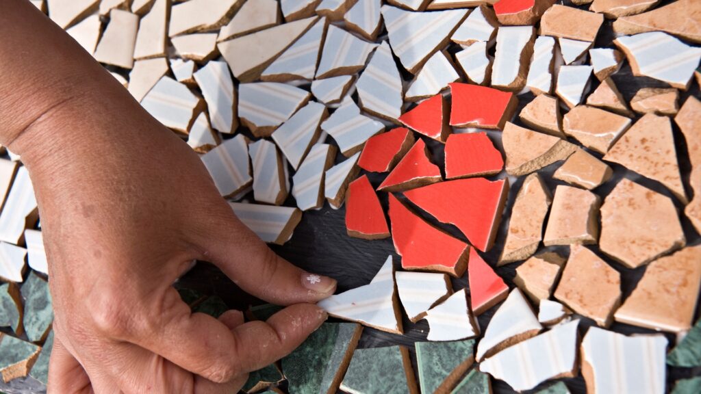 Mosaic Stone Border assembling