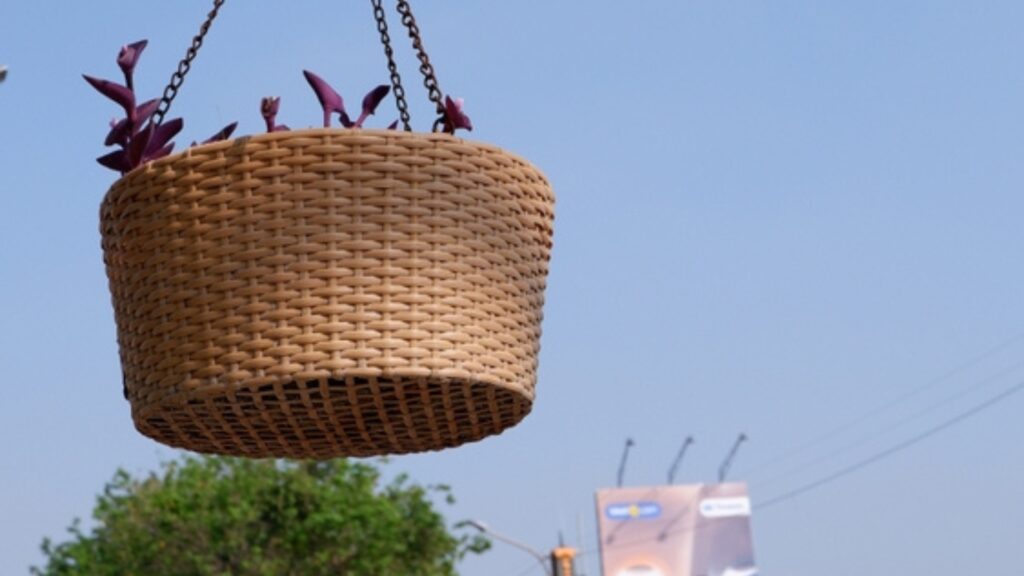 boho basket planter