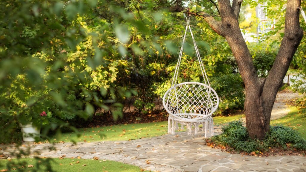 boho element in garden