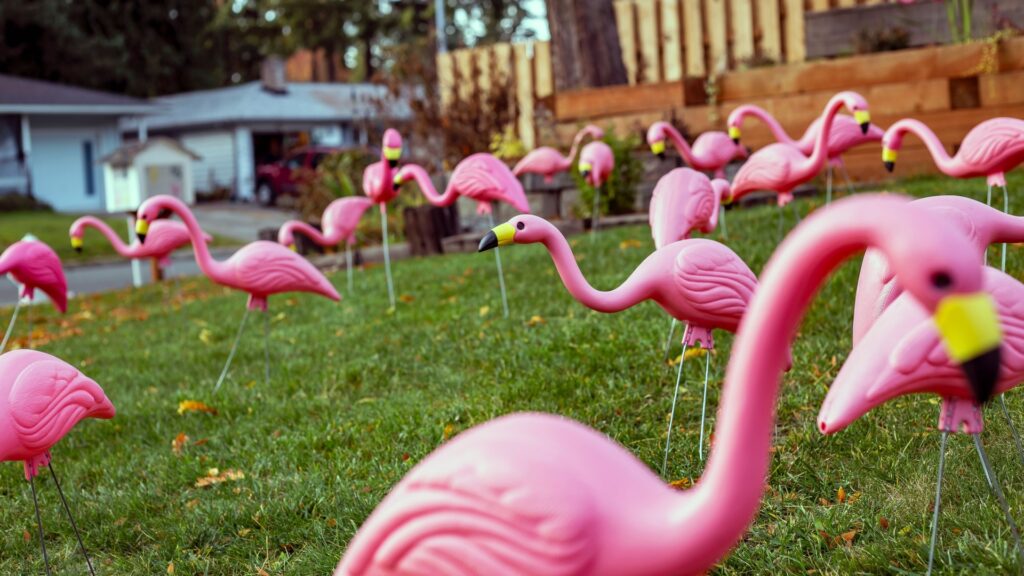 flamingo garden ornaments