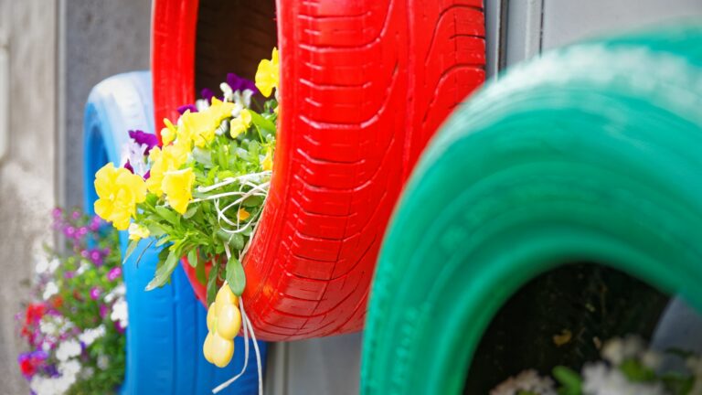 Repurposed Tire Planters
