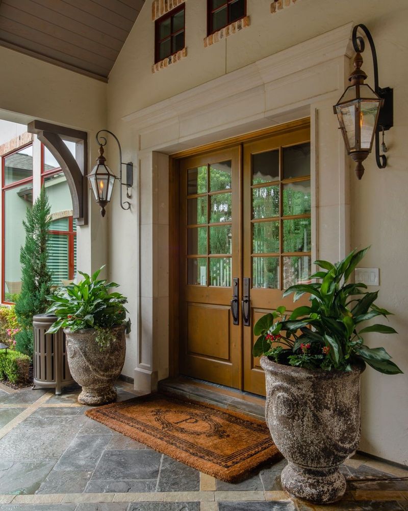 Add Oversized Planters with Lush Greenery