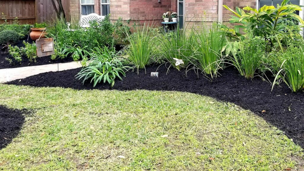 mulch in yard
