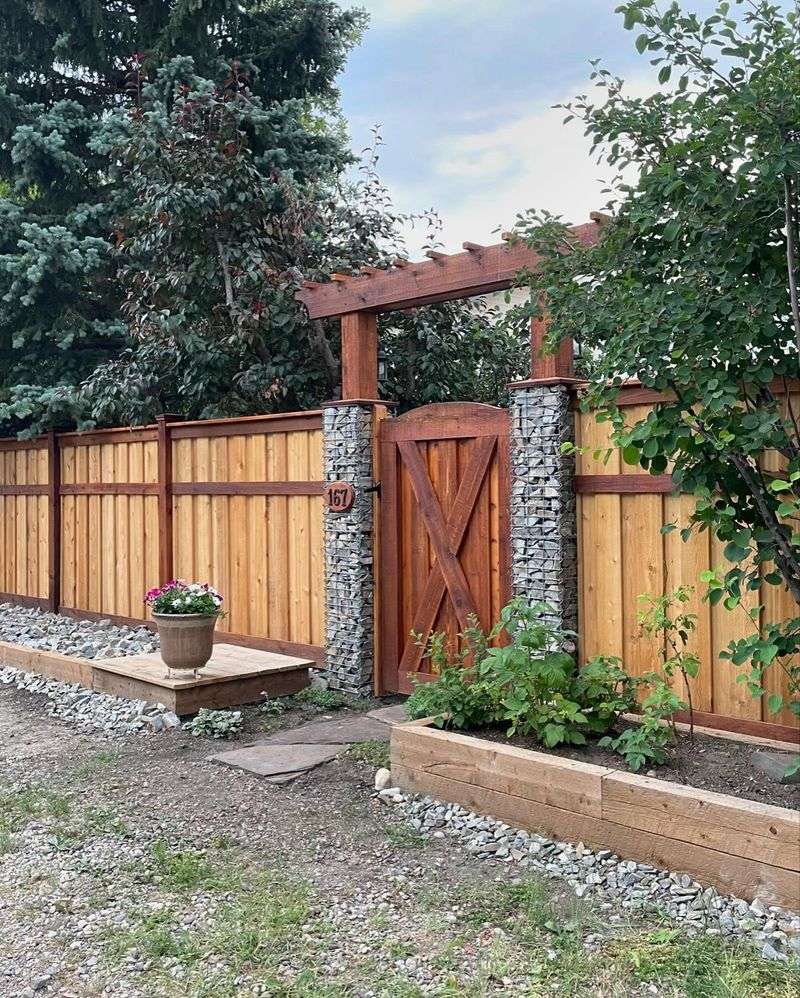 Gabion-Framed Panels