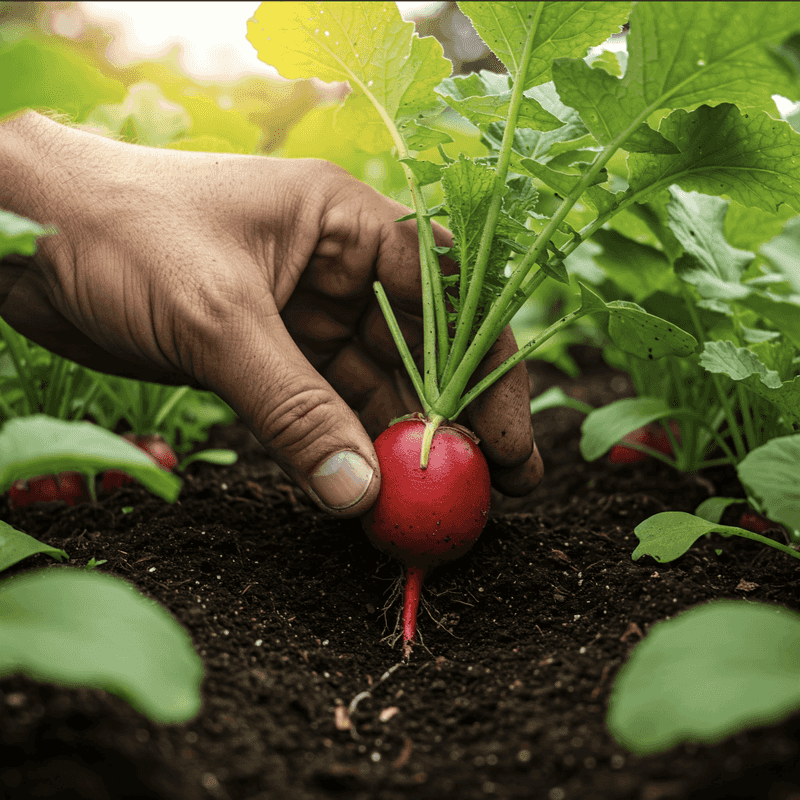 Radishes and Spinach: Fast Friends