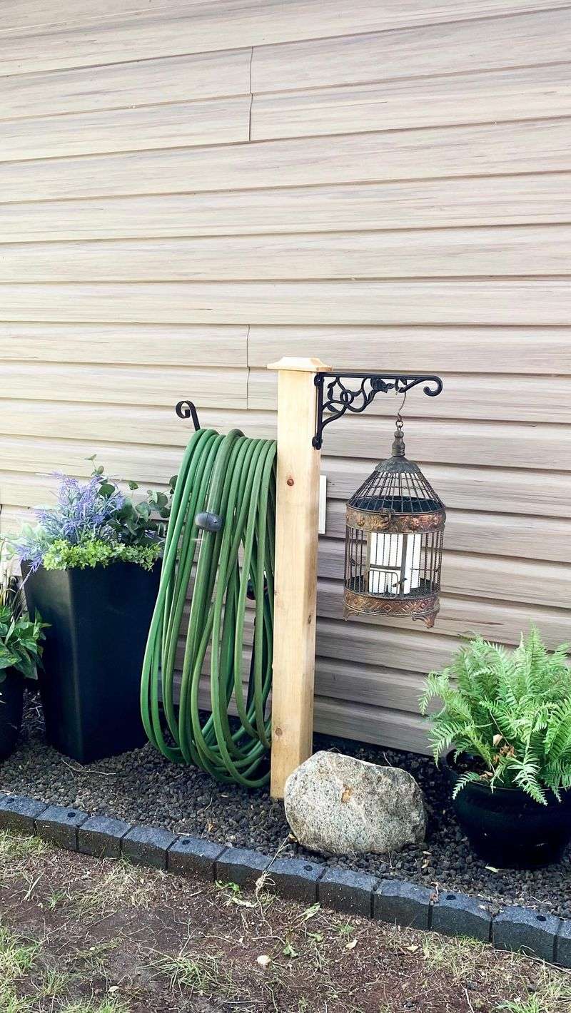 Bundle Garden Hoses With Bicycle Hooks