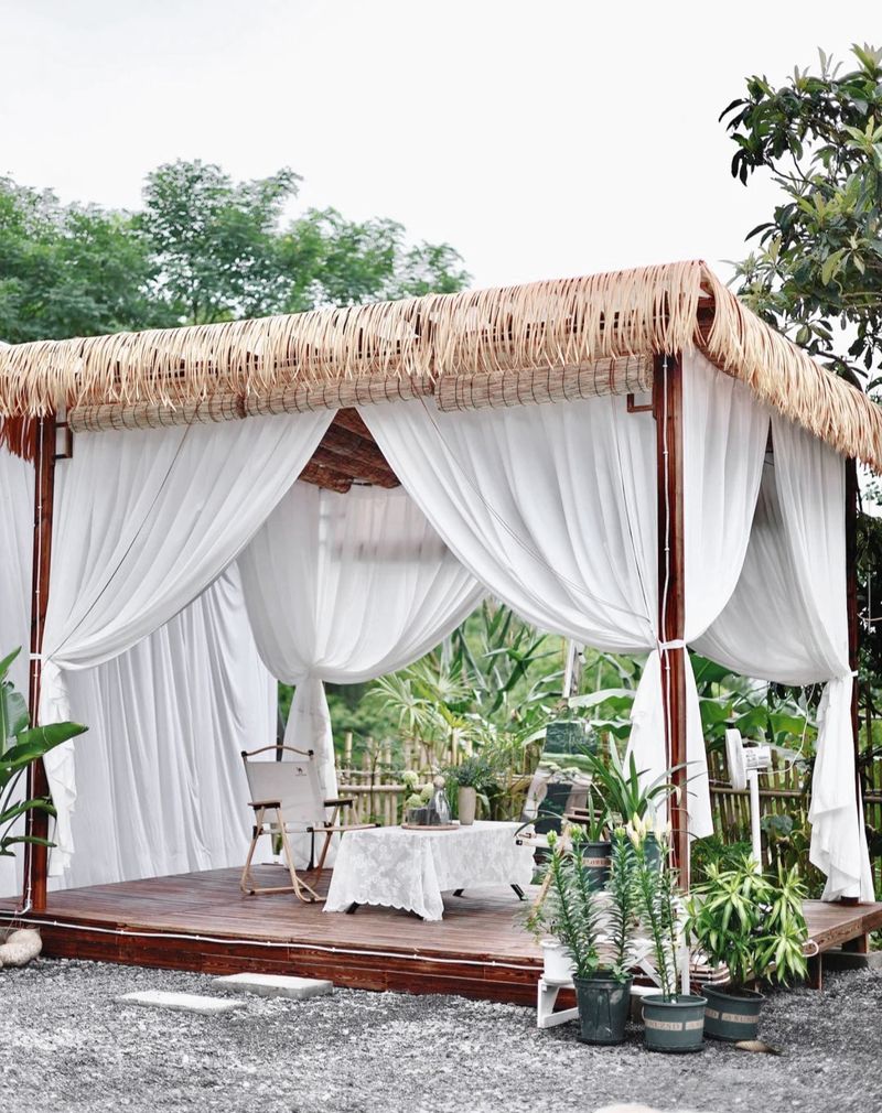 Hang Outdoor Curtains for Privacy