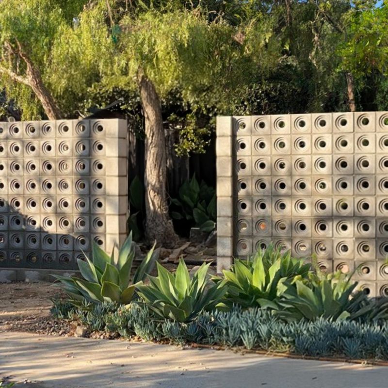 Decorative Concrete Block Fence