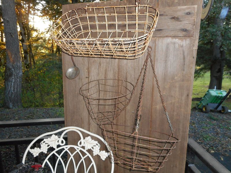 Mesh Wire Baskets With Moss