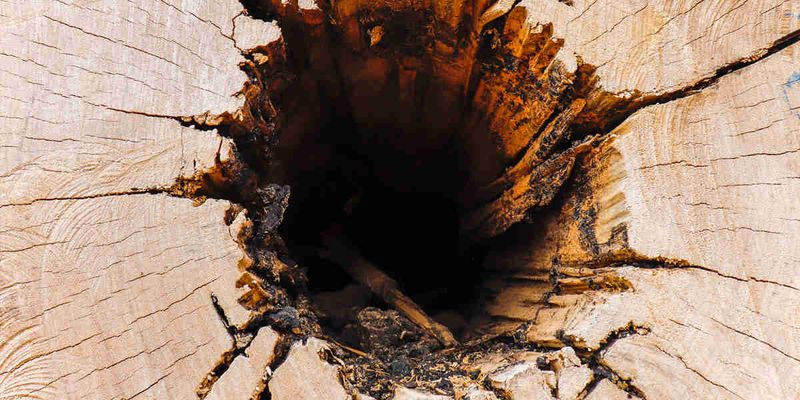 Hollow Areas Indicate Internal Decay
