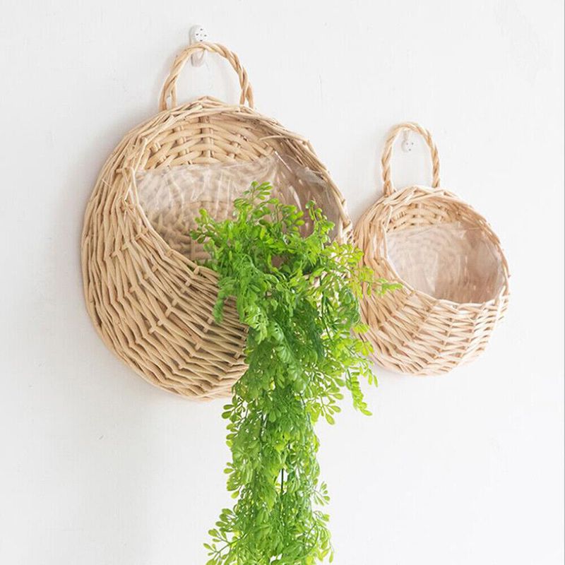 Woven Basket Wall Pockets