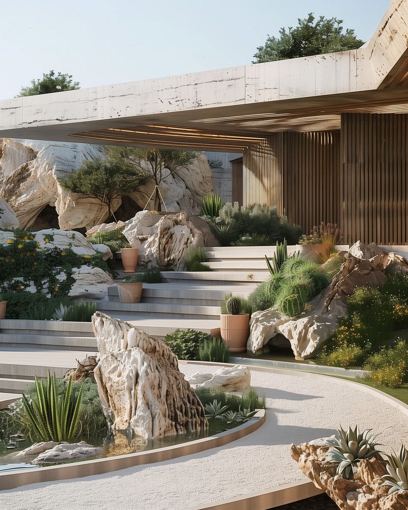 Modernist Geometric Rockery