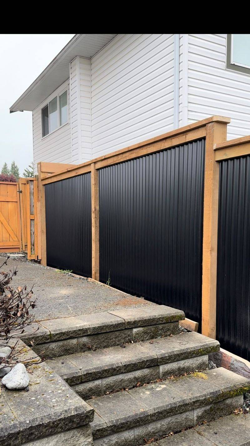 Corrugated Metal Fence