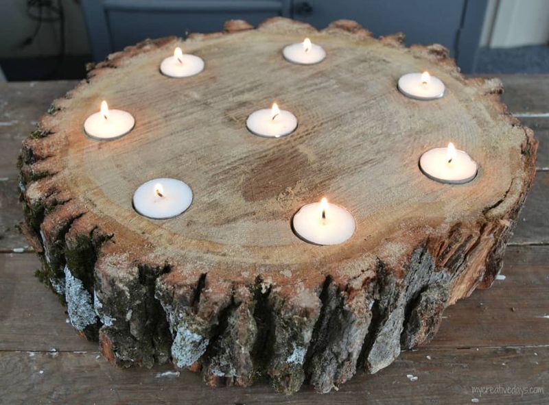 Rustic Candle Display