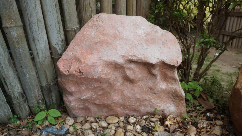 big rock in garden