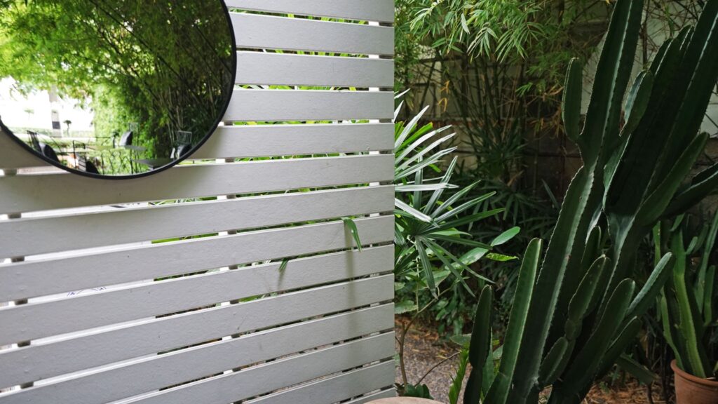 mirror in backyard