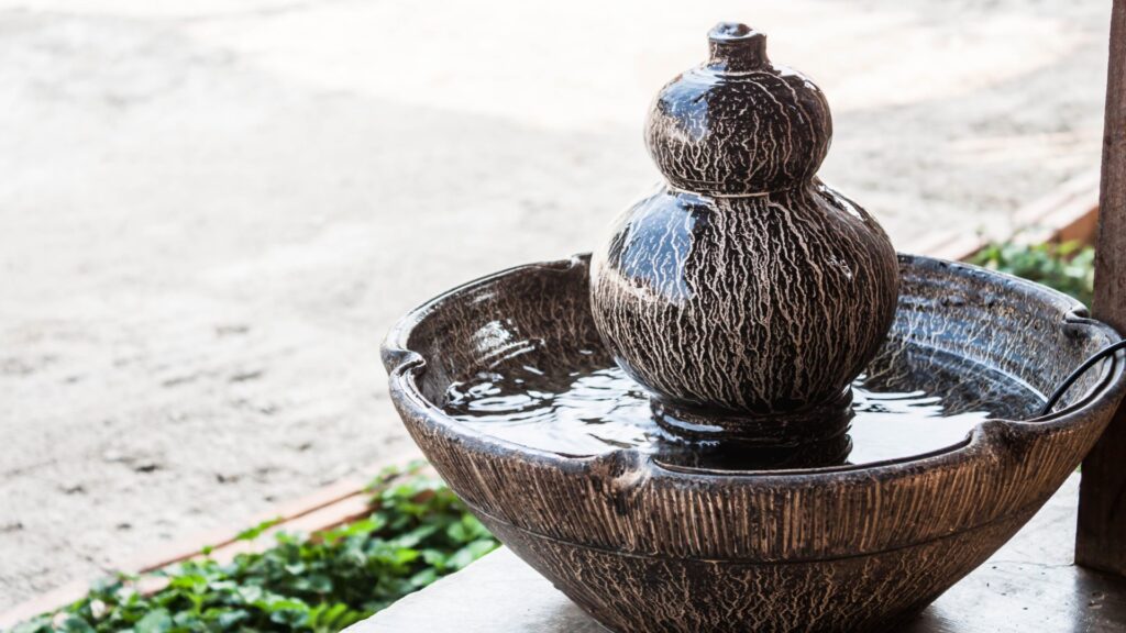 water feature in yard