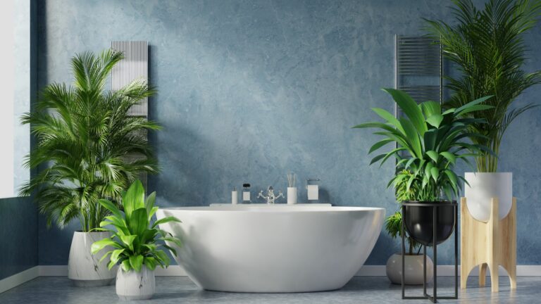 plants in bathroom