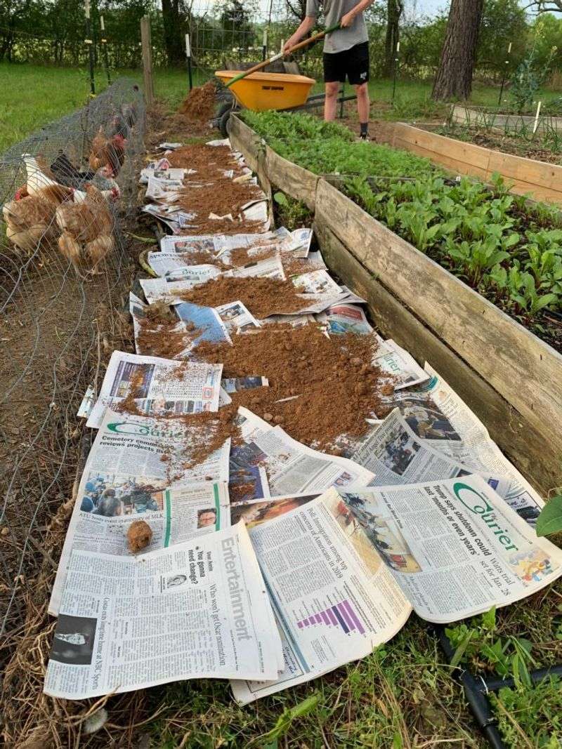 15. Newspaper Layering Method