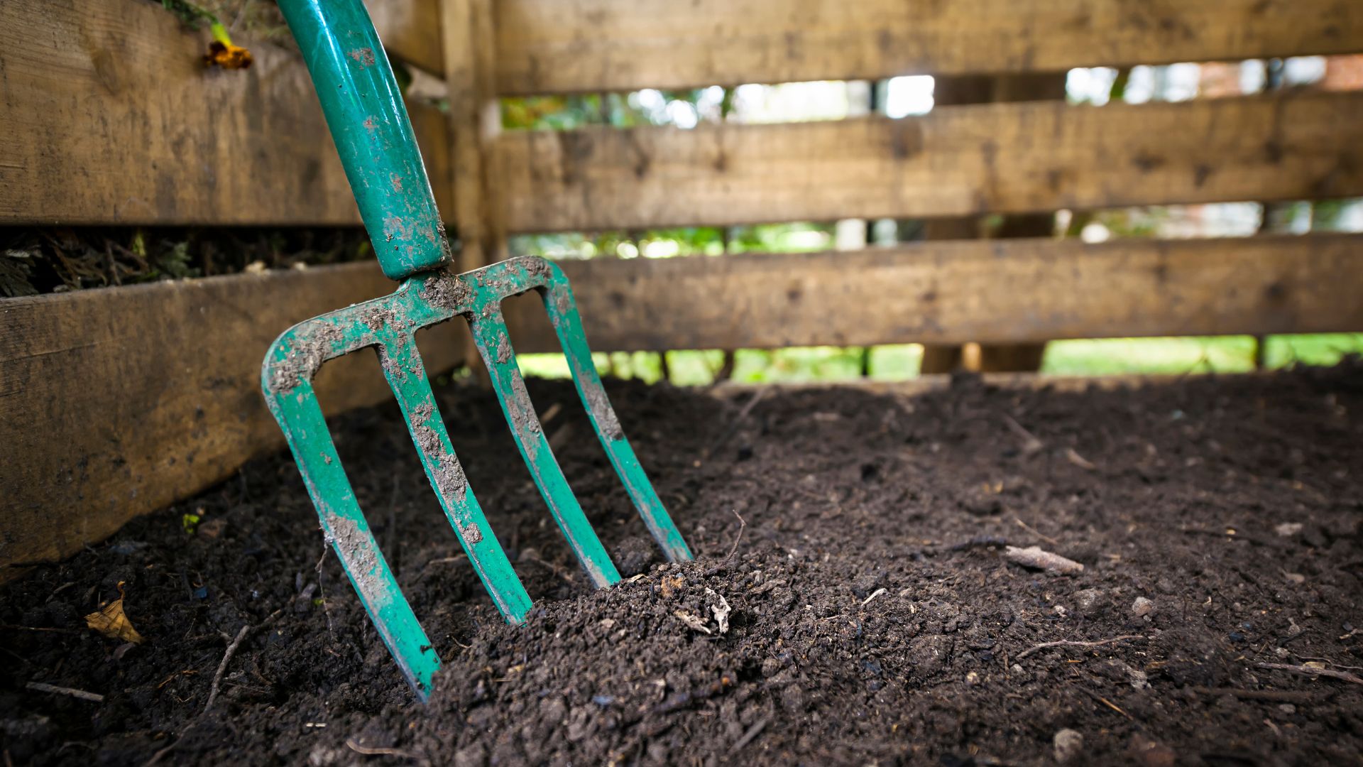 Garden Fork Turning Compost