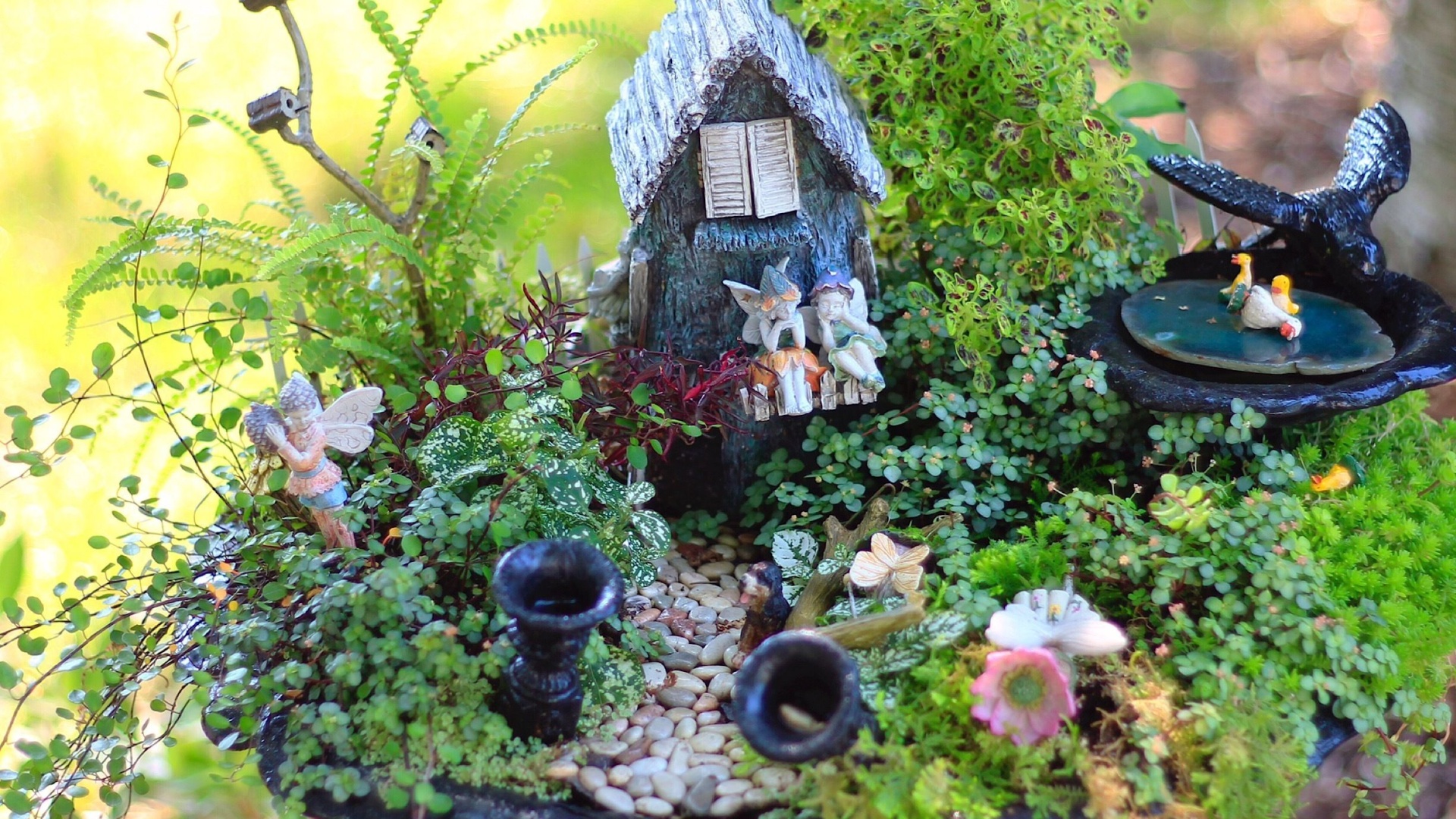 fairy garden for birds