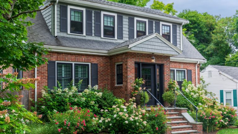 property with a house and front yard garden