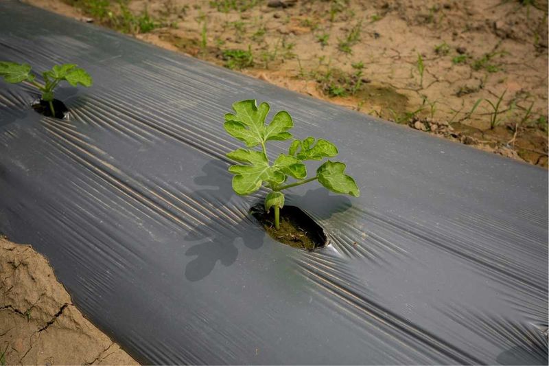 Plant In Black Plastic Mulch