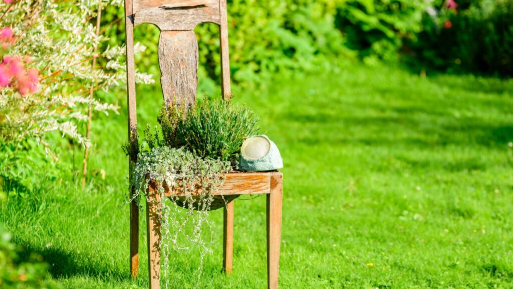 upcycled furniture as planter