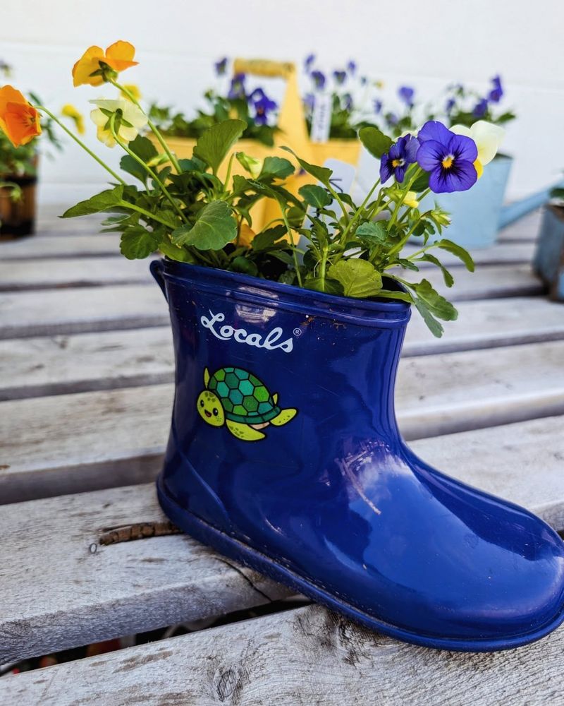 Colorful Rain Boot Planters