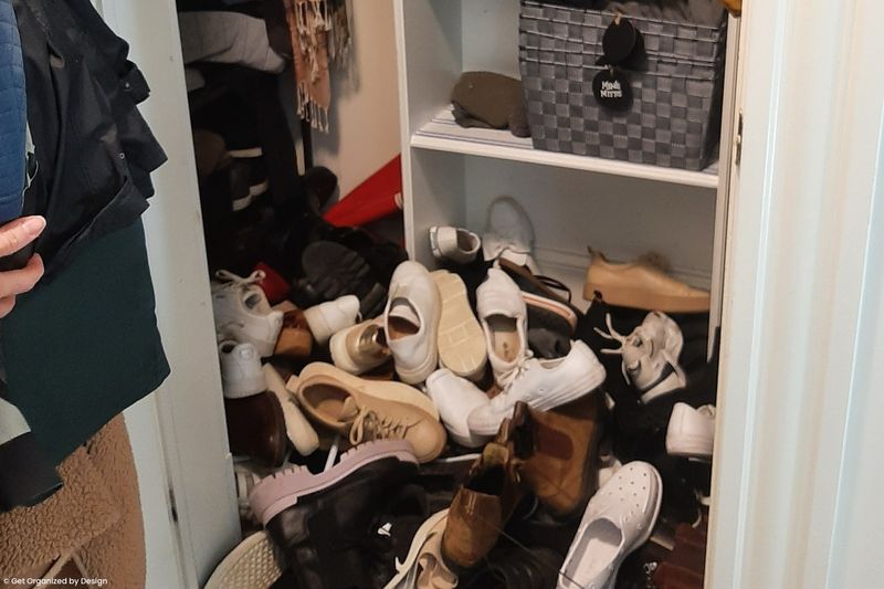 Piles of Shoes Without Organization